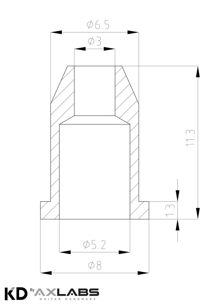 KD By AxLabs String-Through Bullet Ferrules - Chrome