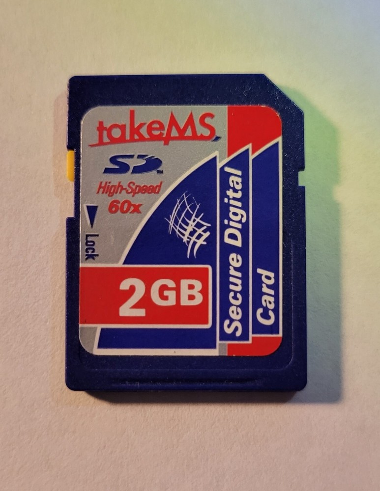 Takems 2GB SD Secure Digital Hyper Speed Flash Memory Card