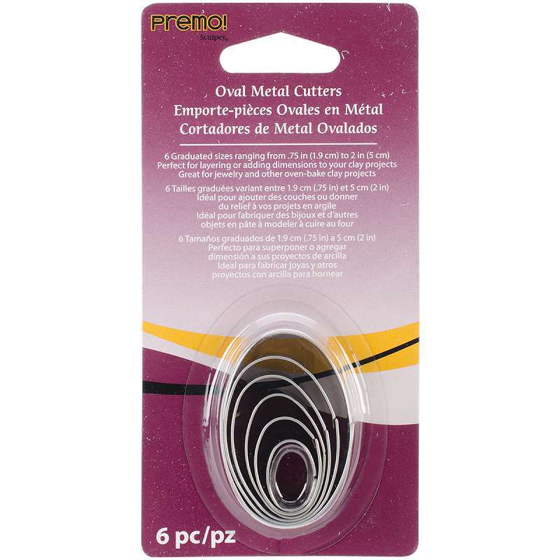 Premo Sculpey Graduated Cutter Set 6/Pkg Oval