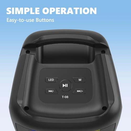 Karaoke Machine, Portable Bluetooth Speaker with 2 Wireless Karaoke