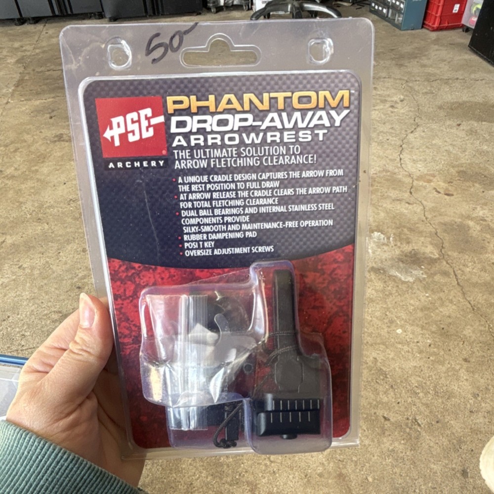 PSE Archery Phantom Drop-Away Arrow Rest Black Right Hand for Compound Bow