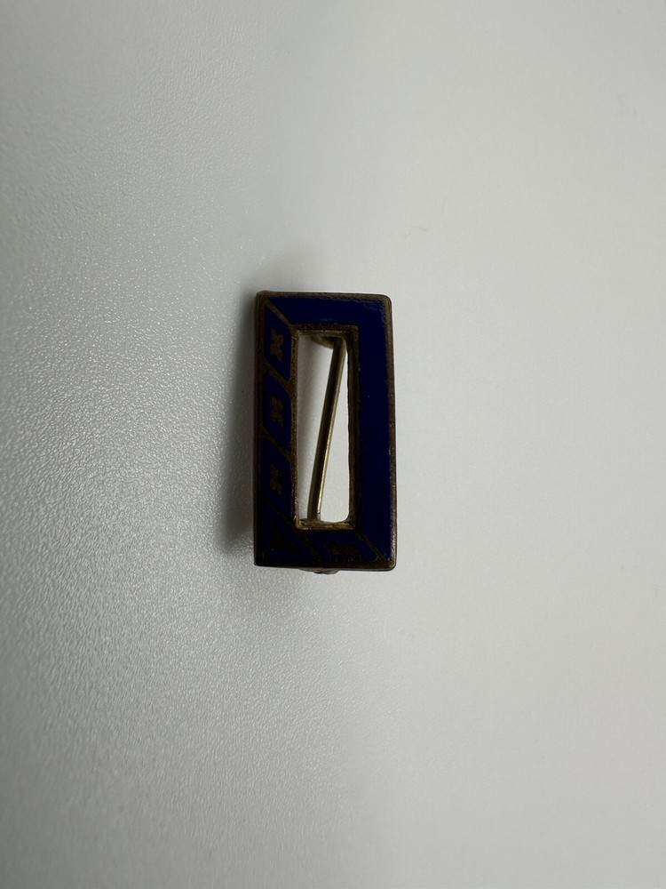 Antique Military Blue Enamel Pin