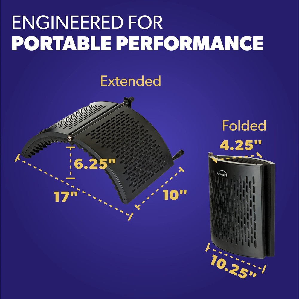 PRO Isolation Shield - Microphone Reflection Filter for Recording - Mic Studi...
