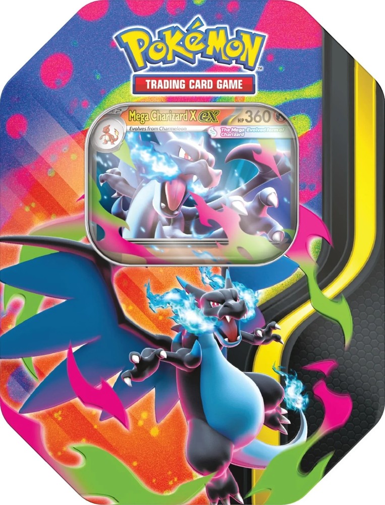 2 Pokemon TCG Mega Charizard X + Y ex Tin Bundle Sealed New