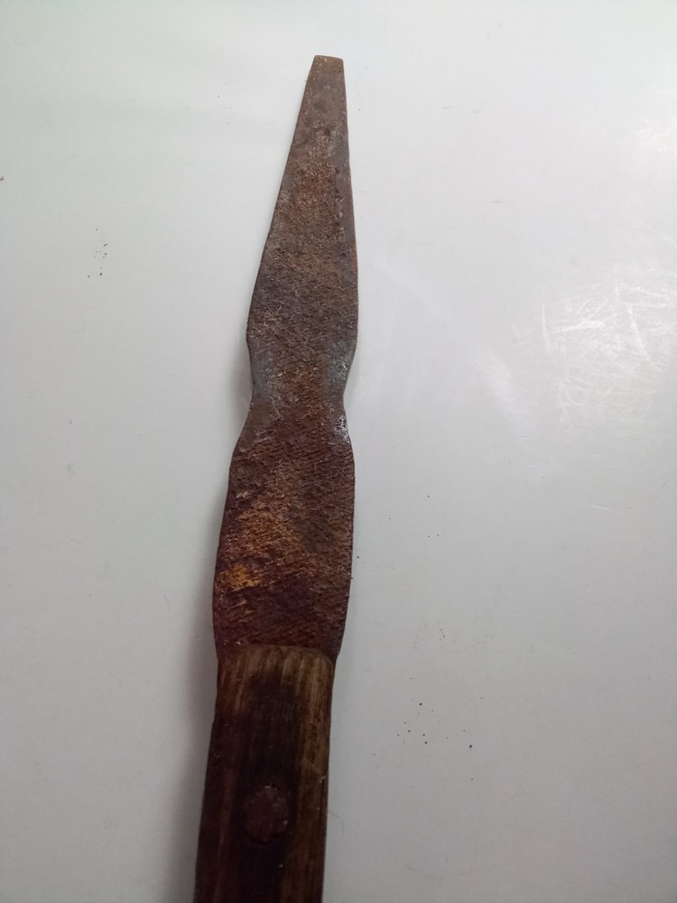 ANT TOOL BLACKSMITH HAND FORGED SCRAPER FARM TOOL IRON WOOD PRIMITIVE RUSTIC...