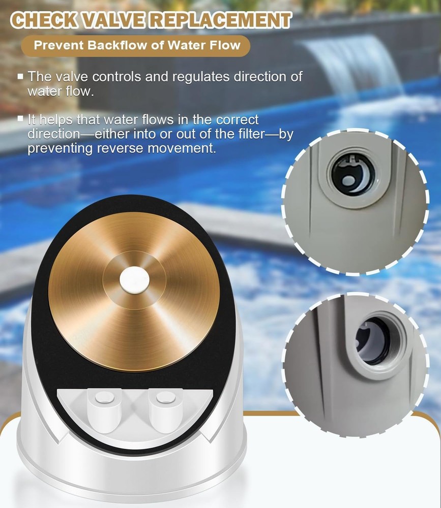 ECX4077B1 Check Valve Replacement for Hayward Perflex & D.E. Filters EC65A EC75A