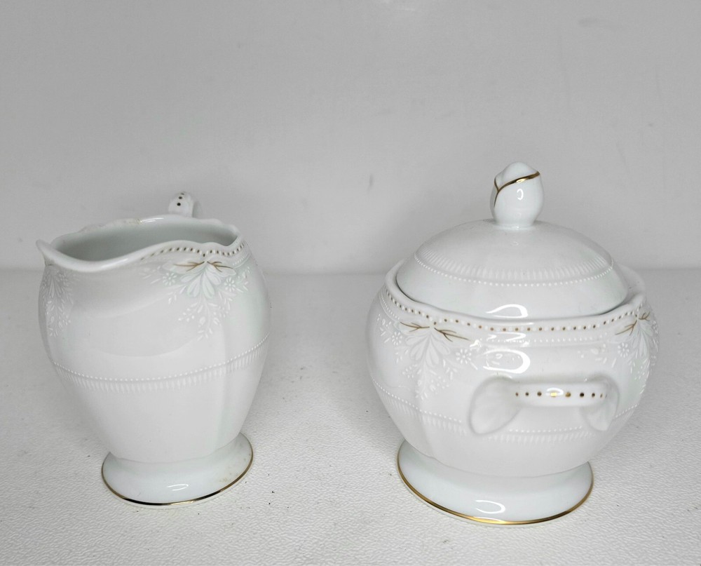 Noritake Alcott Covered Sugar & Creamer Set