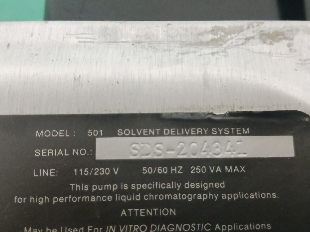 Millipore Waters 501 Solvent Delivery System HPLC Pump