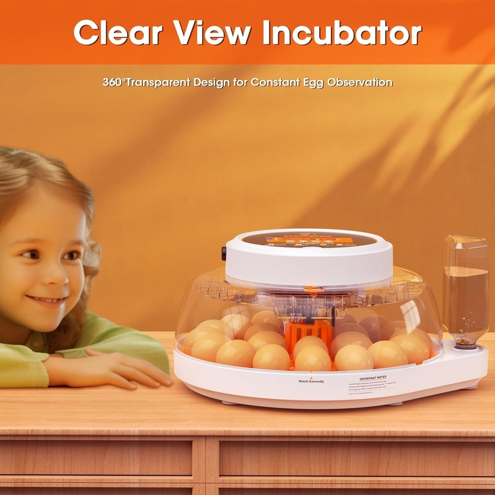 2025 Upgrade: 22-Egg Incubator with Advanced Humidity & Water Control Features