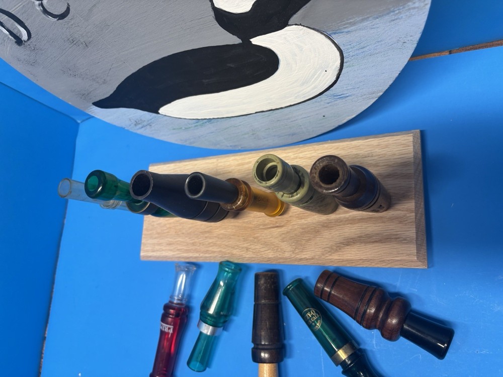 1- Oak Game/ Duck Call Stand. Solid Oak.D7