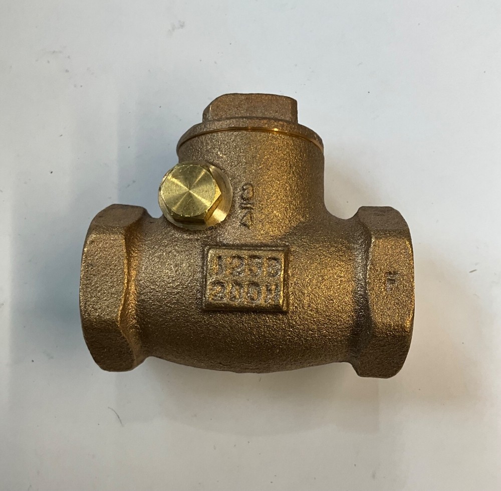 3/4" NPT Threaded Brass Swing Check Valve
