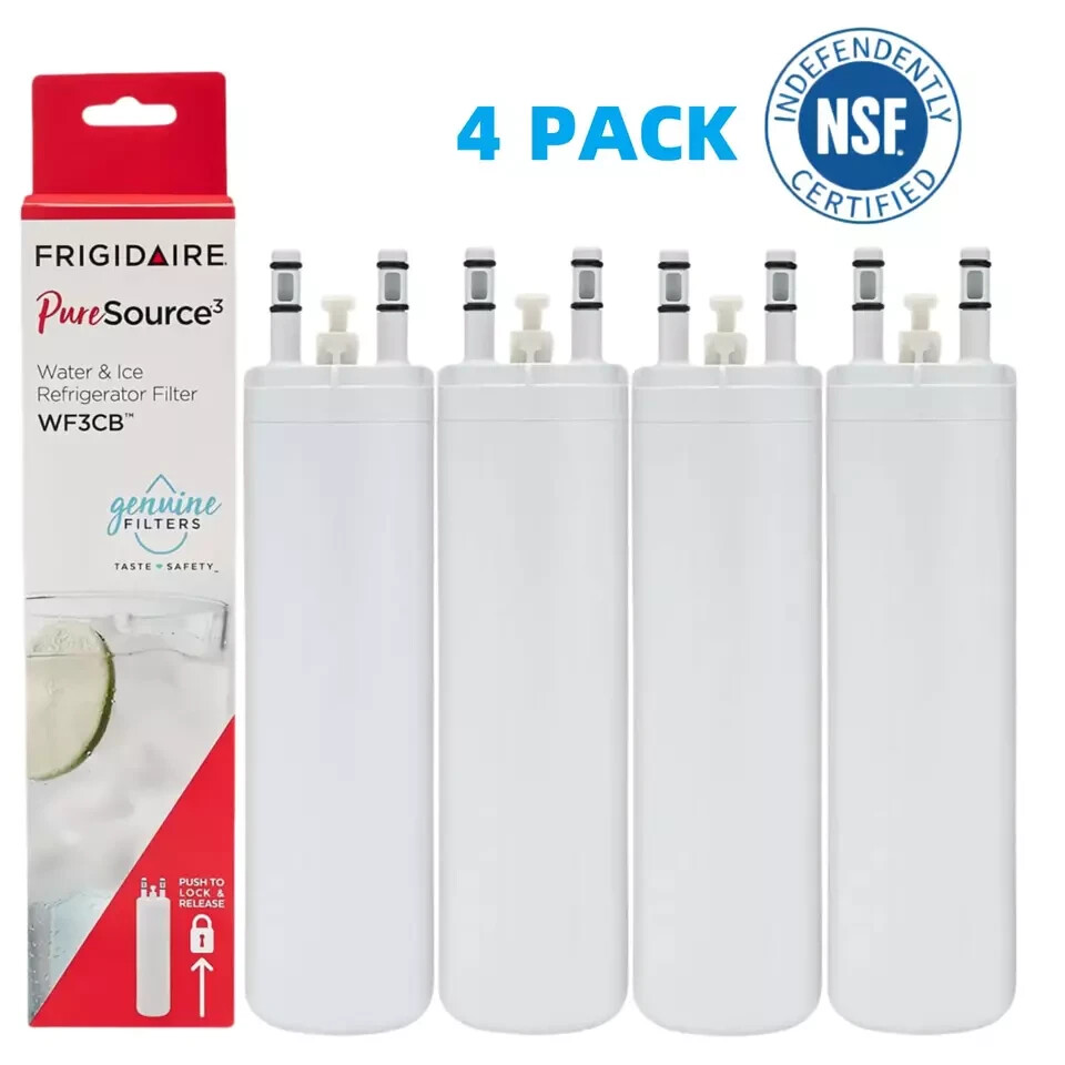 4 PACK For Frigidaire WF3CB Refrigerator PureSource 3 Water & Ice Filter,NEW,US