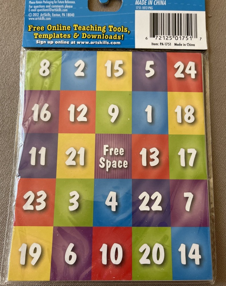 Educational Student Bingo Challenge, Includes 105 Pieces~Ages 3+, New In Package