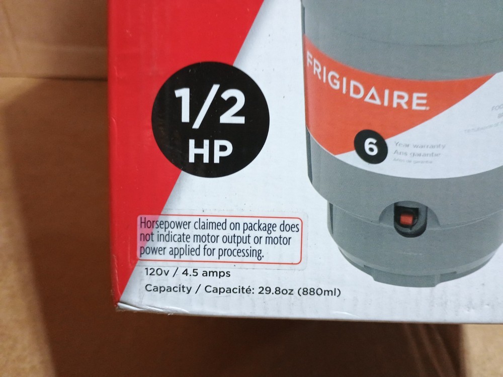 Frigidaire 1/2 HP Corded Garbage Disposal for Kitchen Sinks | FF05DISPC1