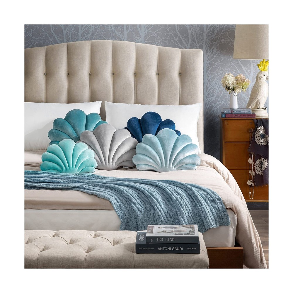 Ashler 3D Throw Pillows Shell Shaped Accent Throw Pillow, Soft ... FAST USA SHIP