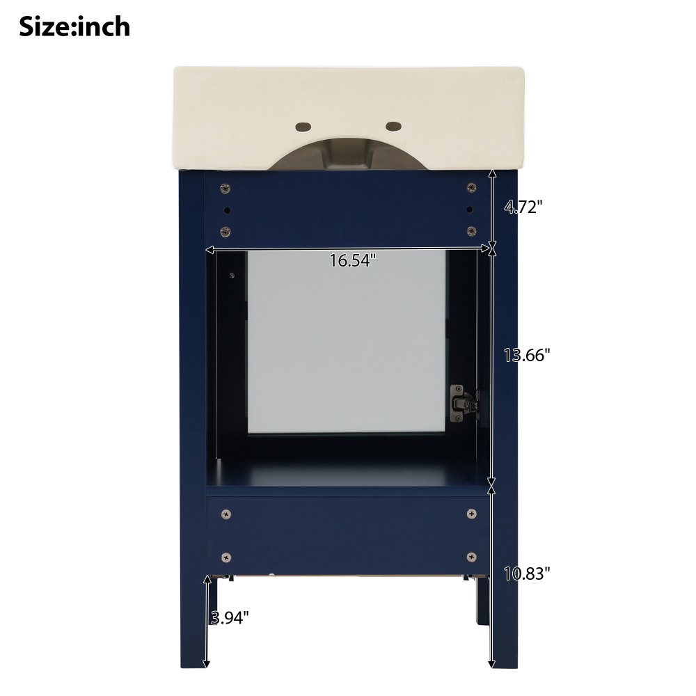 Bathroom Vanity with Sink Includes Storage Space Pre-drilled for Plumbing