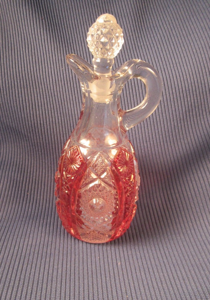 EAPG Imperial Glass Co. Cruet #500, Ruby Flashing