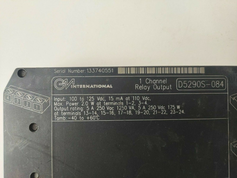 GM INTERNATIONAL D5290S-084 RELAY OUTPUT MODULE