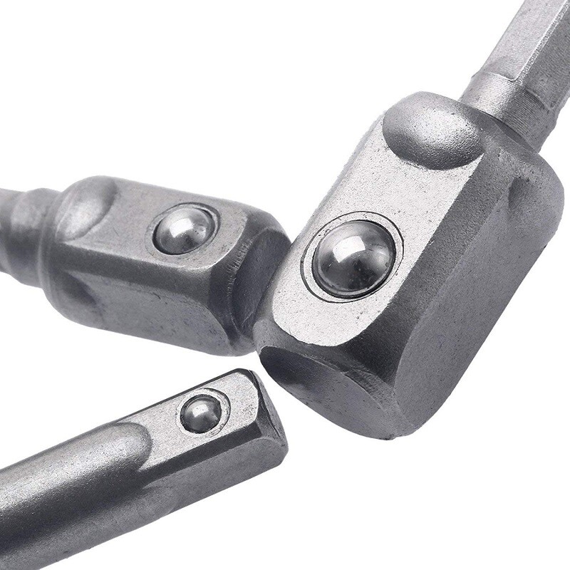 3PCS Socket Adapter Drill BIts Set Hex Shank 1/4" 3/8" 1/2" Impact Driver Tools