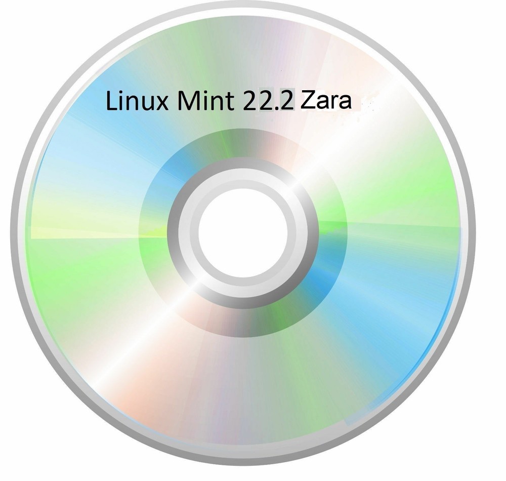 Linux Mint 22.2 Zara INSTALL & LIVE 64 bit DVD Cinnamon edition