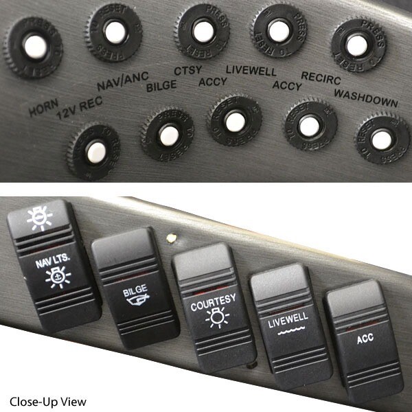 Lund Boat Dash Panel Kit 2006271 | Brushed Pewter (3PC)