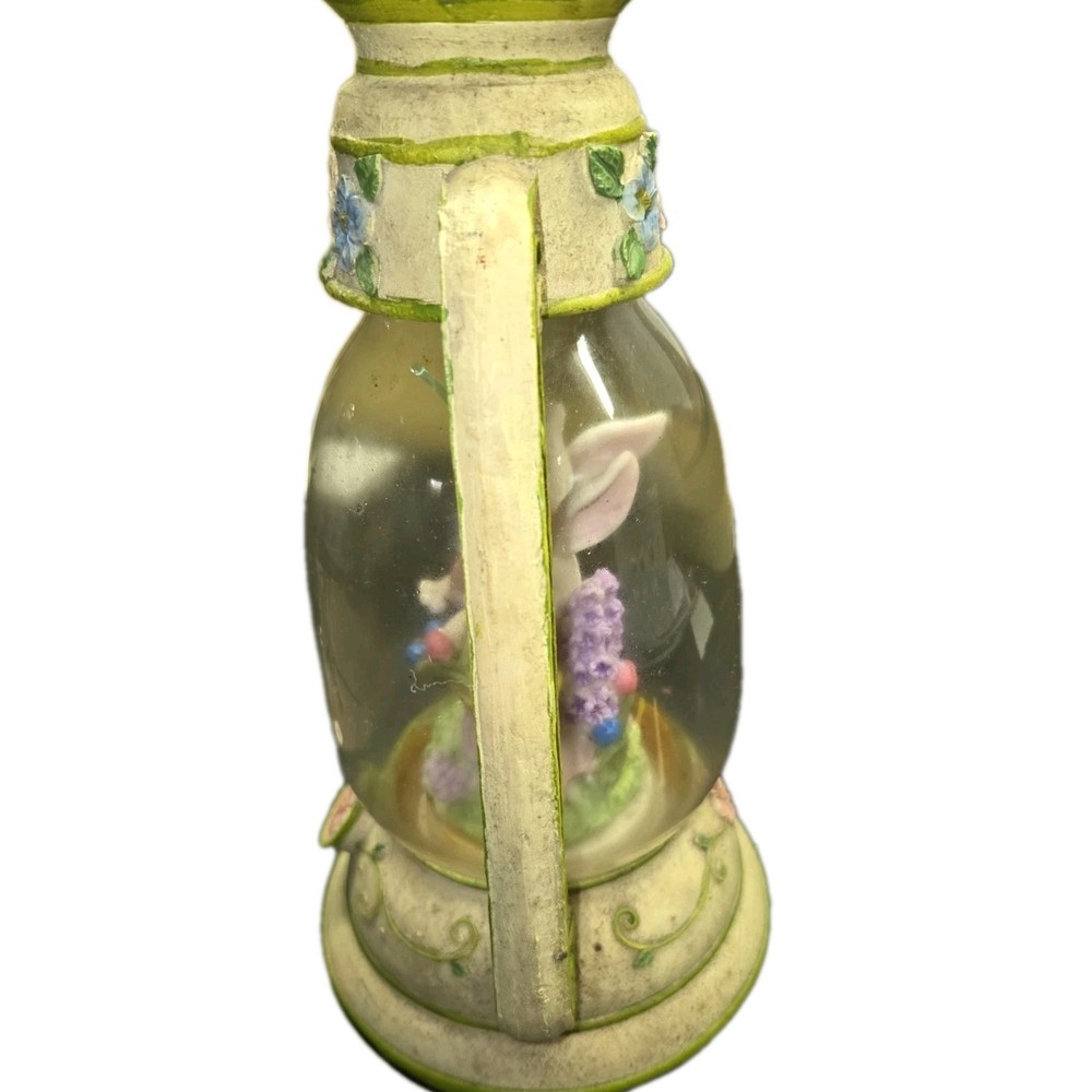 Bunny Globe Lantern LED Wire Runs By Batteries