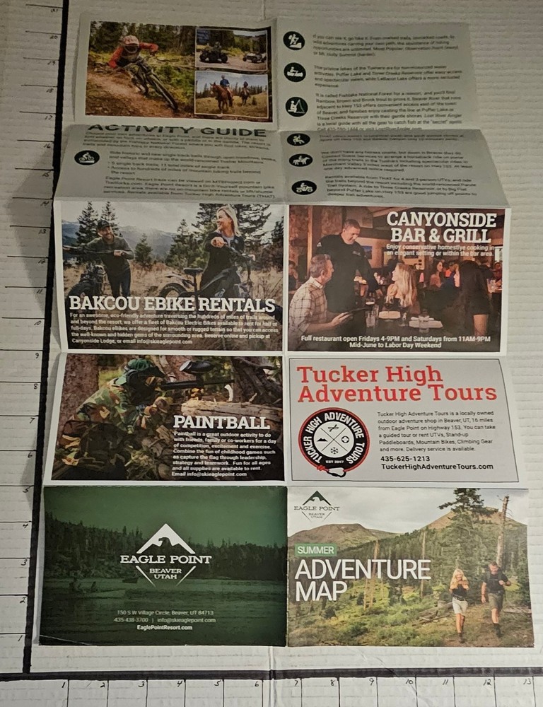 2020 ERA EAGLE POINT SKI AREA SUMMER ADVENTURE TRAIL MAP. MINT