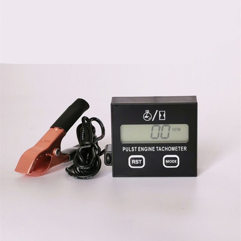 LCD Digital Motor Tachometer Chainsaw Mower Inductive Pulse Engine Tachometer FS