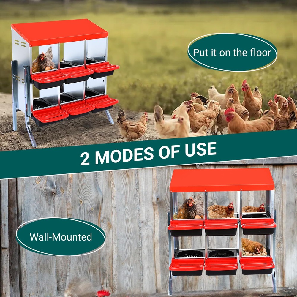 Chicken Nesting Box, 6/8/10 Compartments Nesting Box Nesting Boxes for Chicken