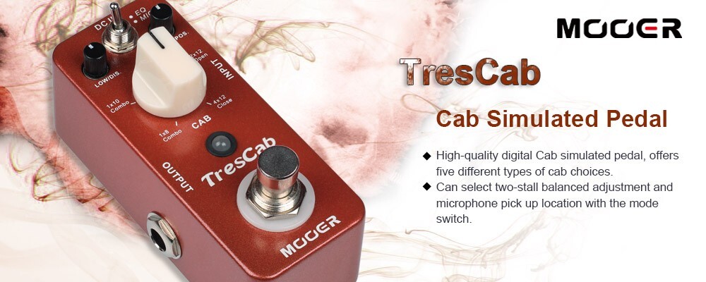 Mooer TresCab Cab Simulated Micro Guitar Effects Pedal