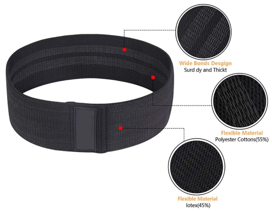 Resistance Bands - 3 Piece Set with Mesh Bag