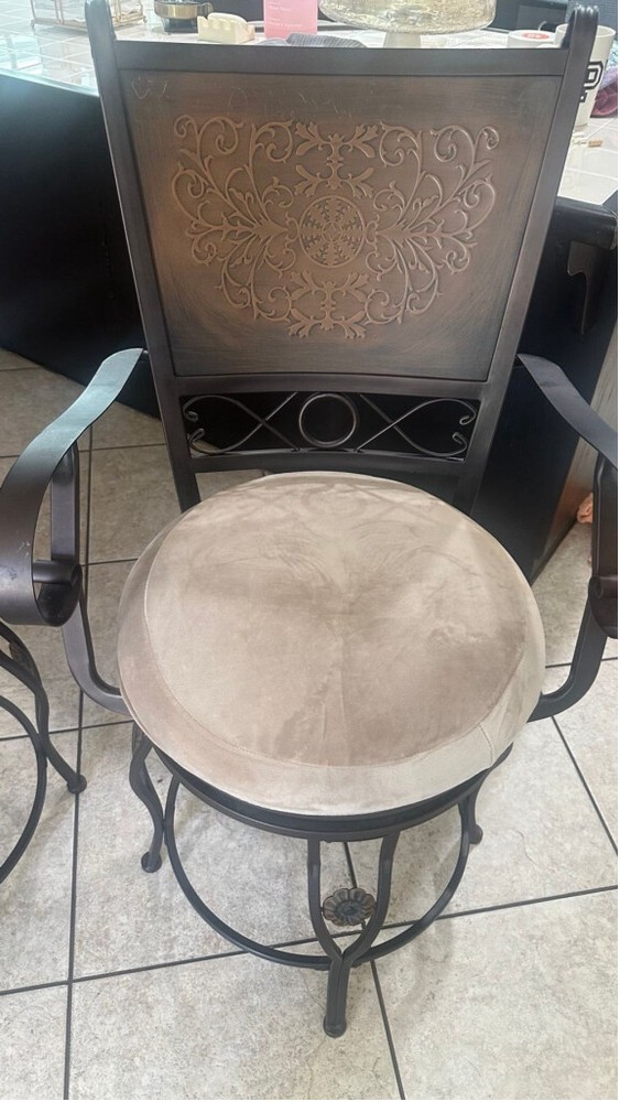 Two Counter Height Metal Bar Stools