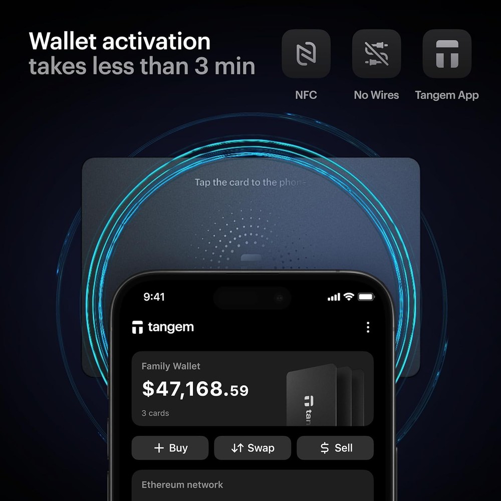 Wallet Pack of 2 - Secure Crypto - Trusted Cold 2 (2.0), Black