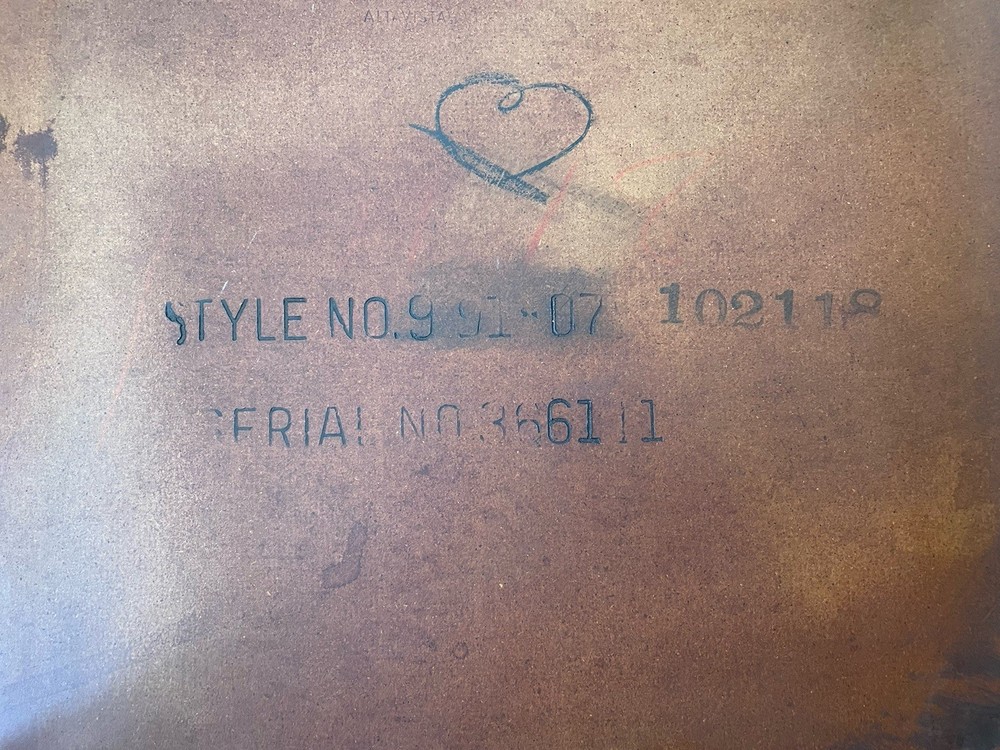 Vintage Lane Sequence Walnut Side Table MCM Black Laminate Top 1963