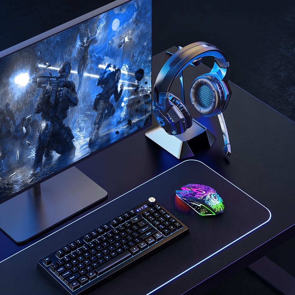 VersionTECH. Wireless Gaming Mouse, Rechargeable Computer Mouse Mice with Col...