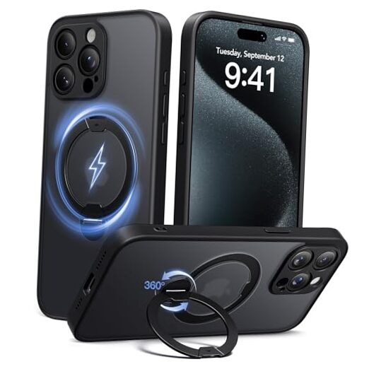 Upgraded Magnetic for Case,[Unbreakable & Magnetic iPhone 15 Pro Max Black