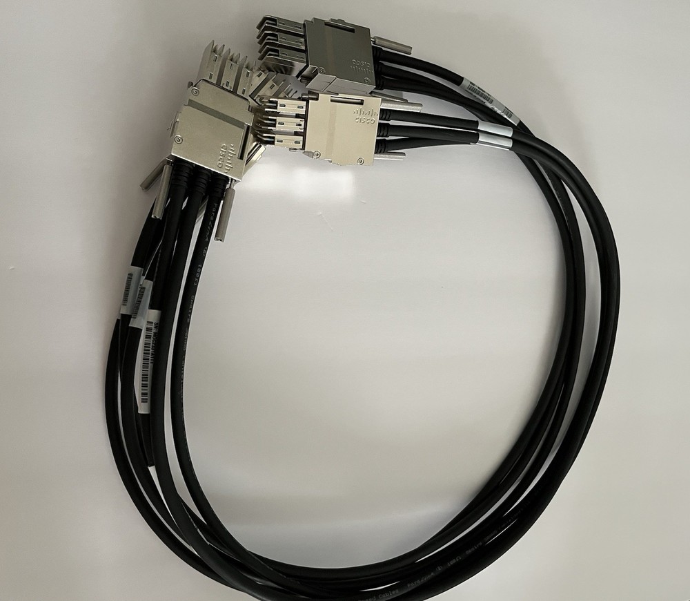 Lot of 2 Cisco STACK-T1-1M StackWise-480 1m Stacking Cable 800-40404-01 UNTESTED