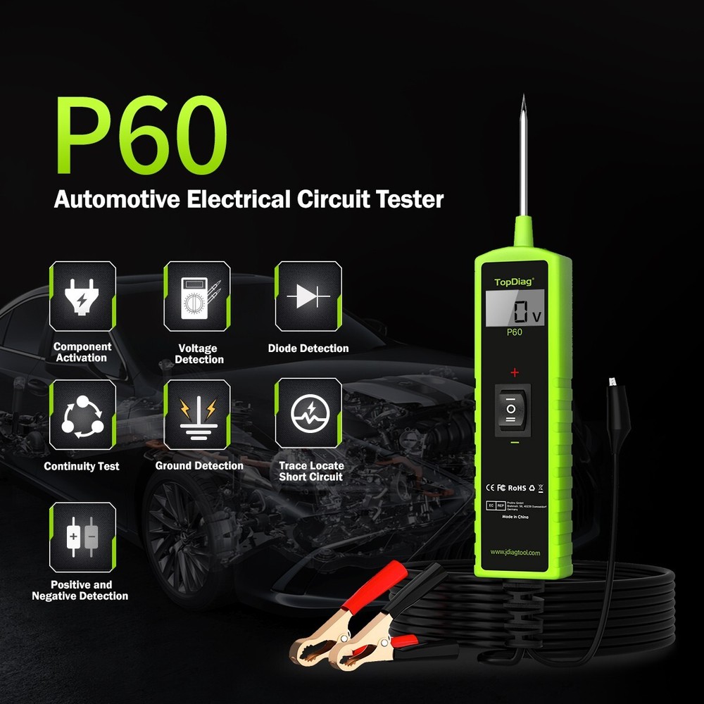 TopDiag P60 Electrical Circuit Tester help solve Automotive electrical problems