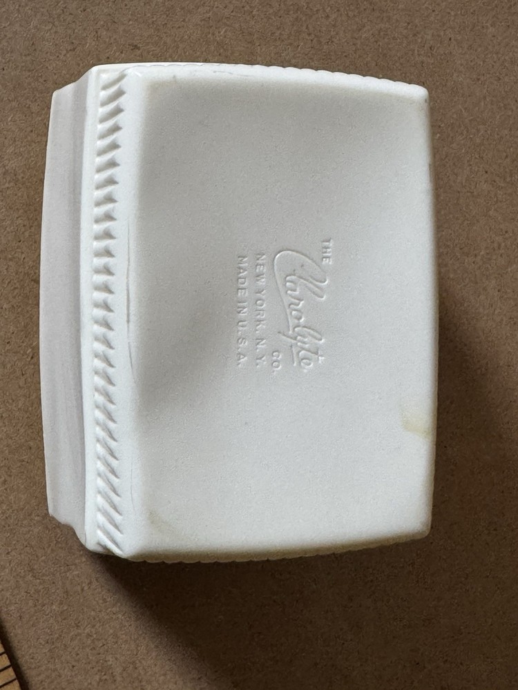 vintage Clarolyte plastic Pin container Sewing Storage