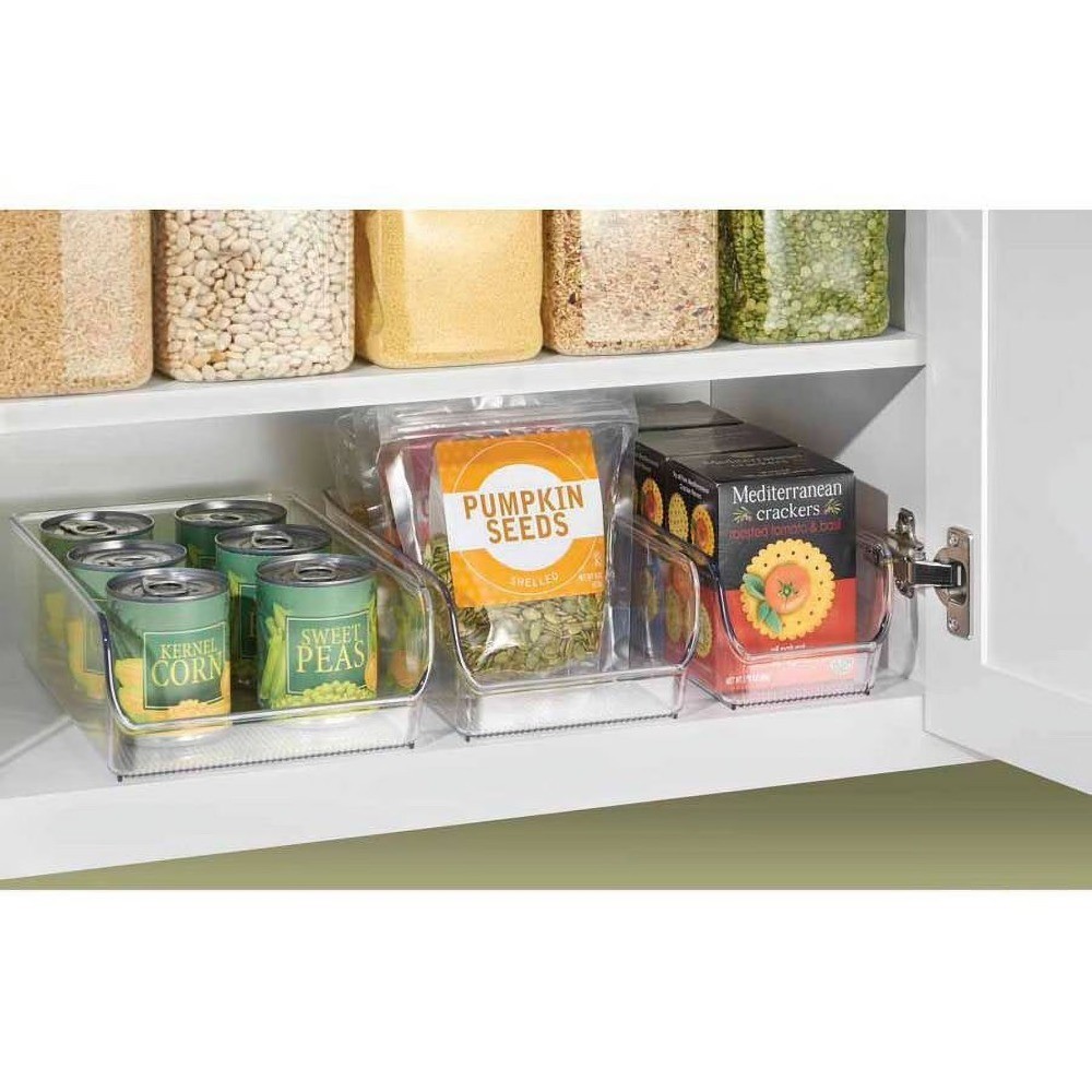 iDesignLinus Binz Clear Kitchen Storage Organizer Open Front Plastic withHandles