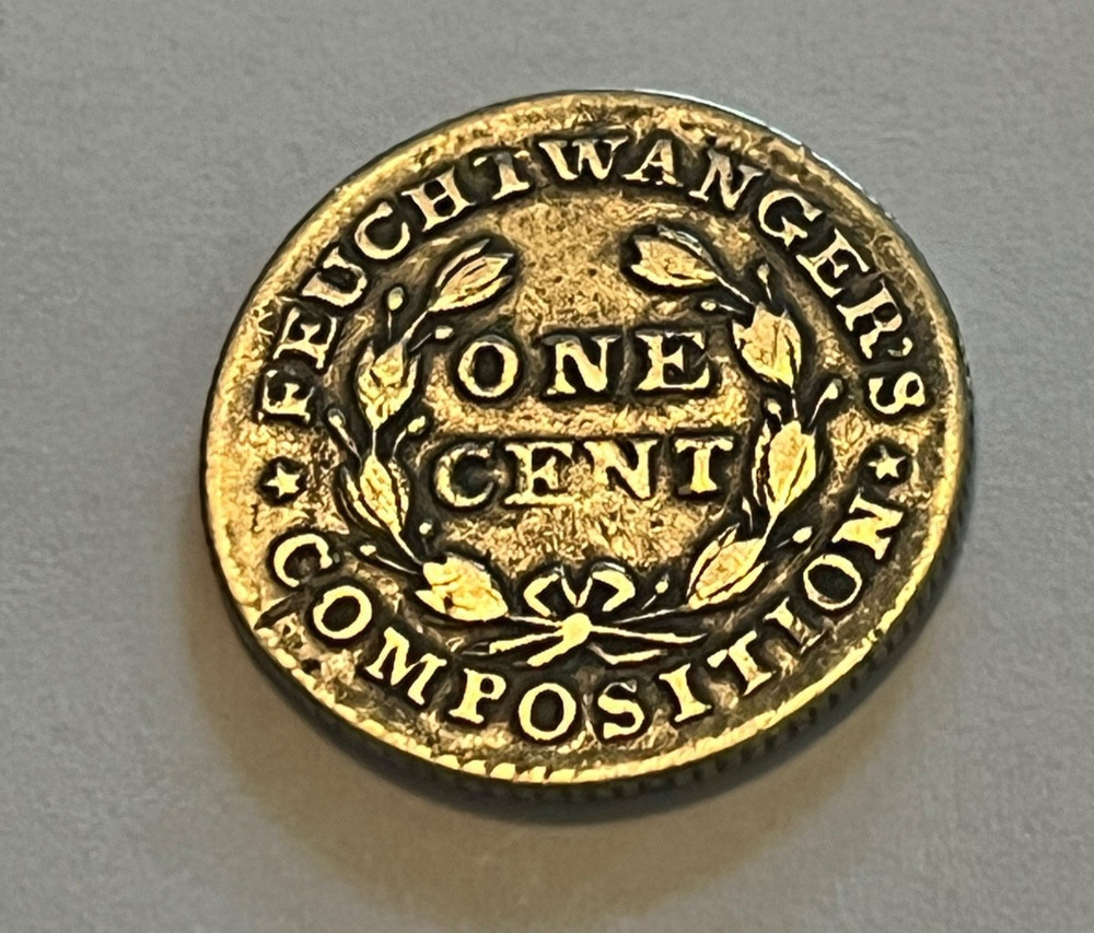 1837 Feuchtwanger cent , nice VF