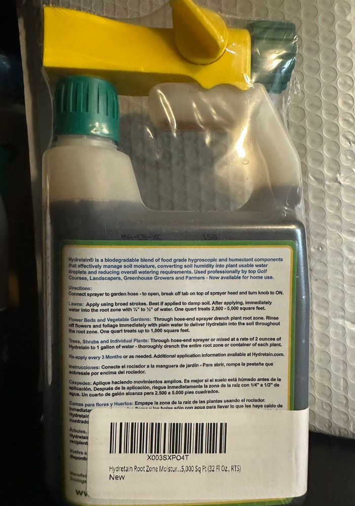 Hydretain Root Zone Lawn Grass Moisture Manager - 32 oz Hose-End Application