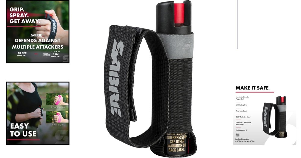 HPLC Tested Runner Pepper Gel - Reflective Hand Strap & 13-Second Protection