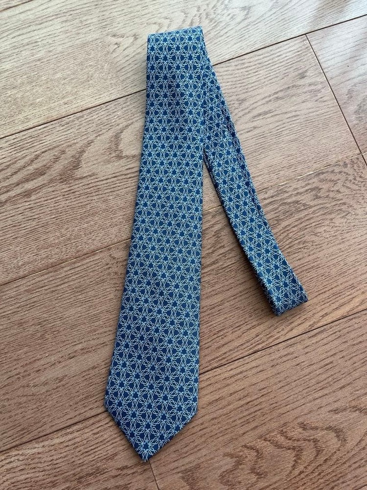 Hermes Tie Blue