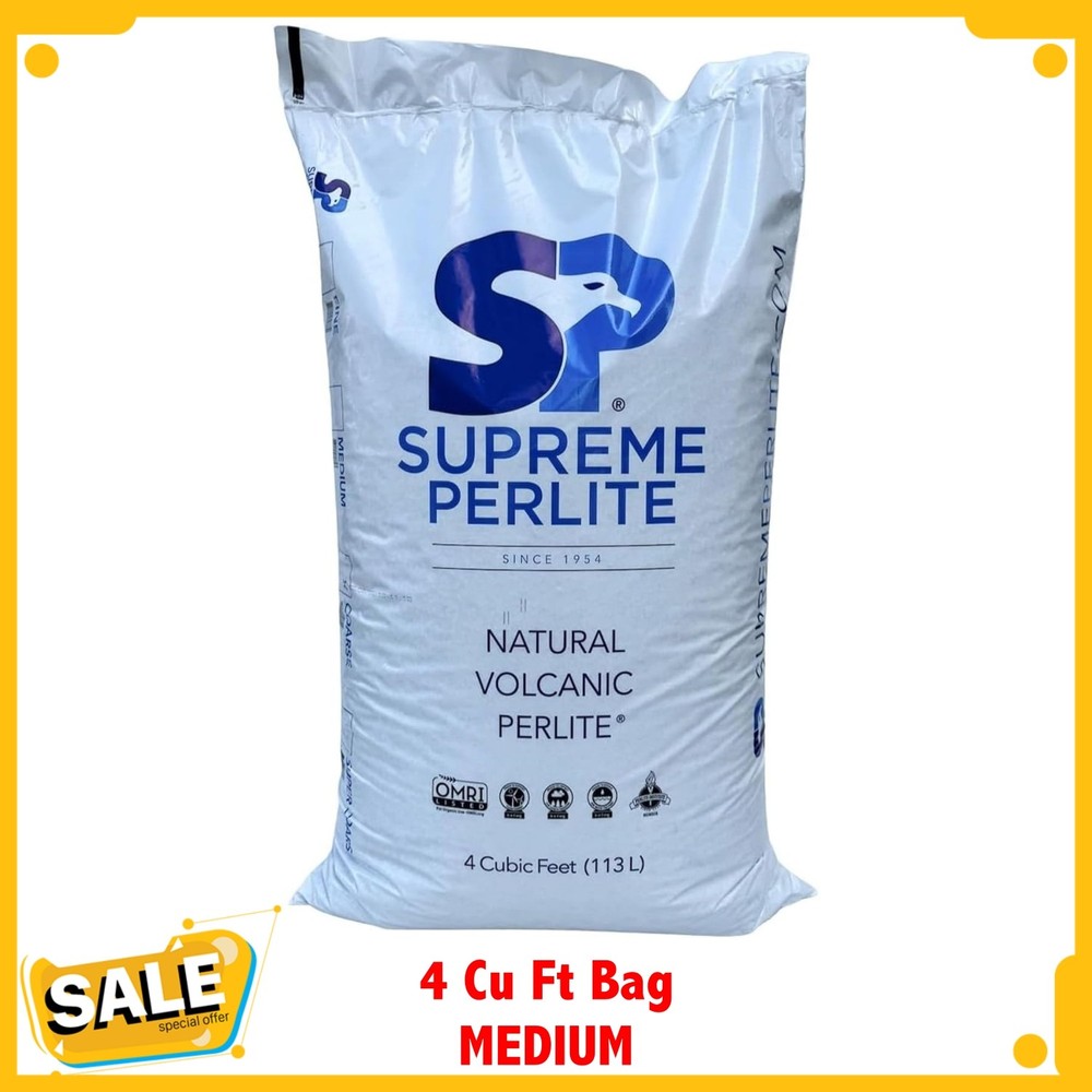 Supreme Perlite Medium Horticultural Perlite for Potting Soil Mixes, 4 Cu Ft Bag