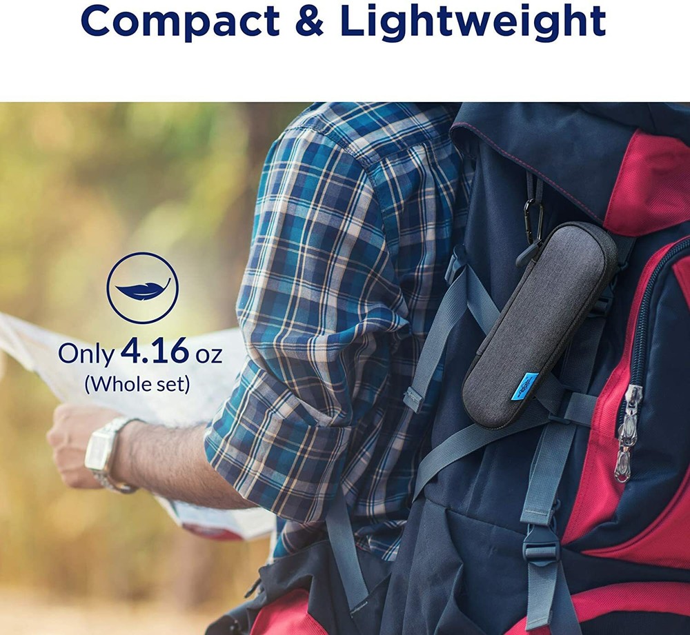 2Pcs Water Filter Case,Personal Filter Straw Carrying Bag,Shockproof EVA Storage