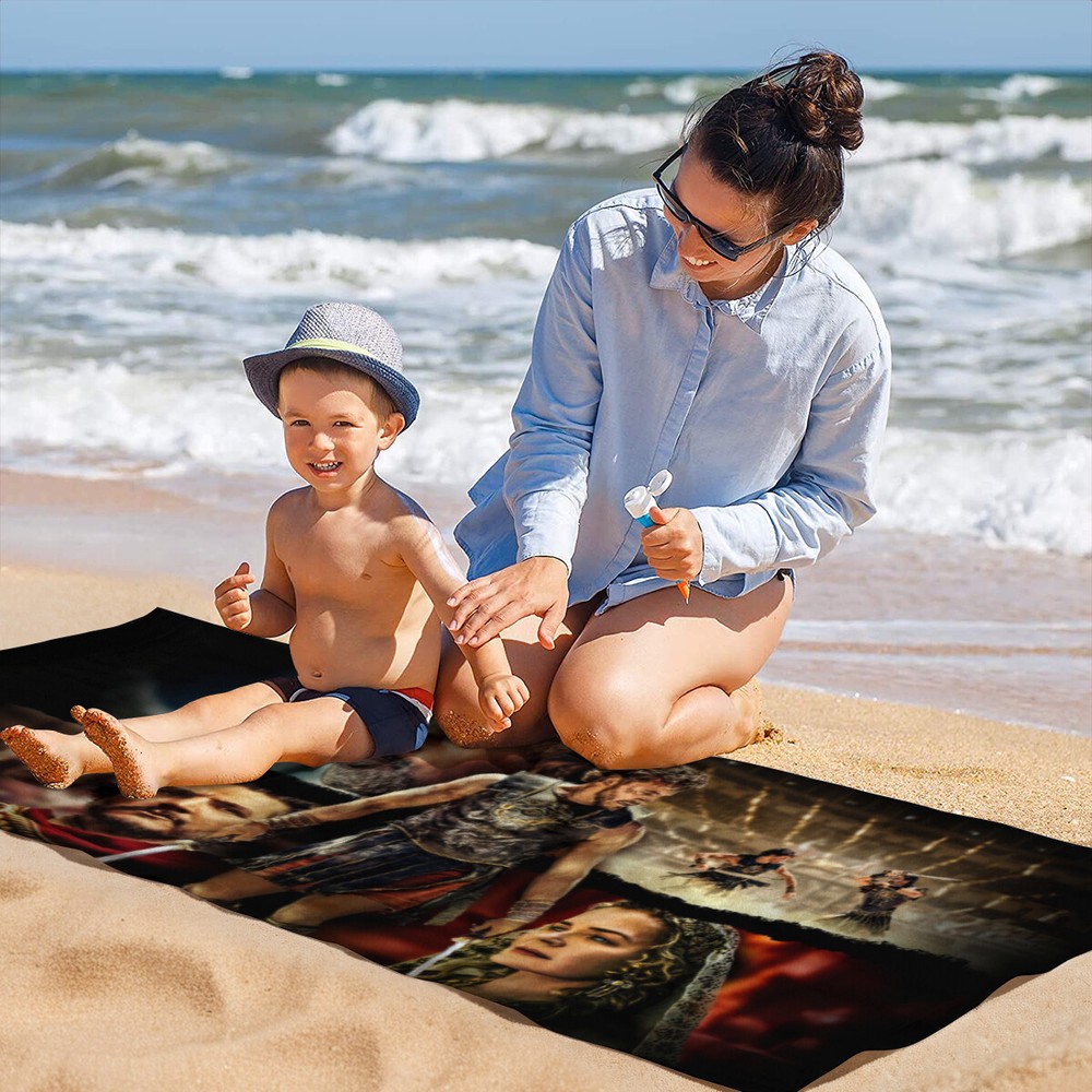 Gladiator Beach Towel Quick Drying Microfiber 30"x60" Birthday Gift
