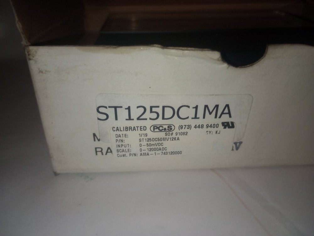 NEW PC&S PANEL COMPONENTS & SYSTEM ST125DC50MV12KA ANALOG PANEL METER 0-12000ADC