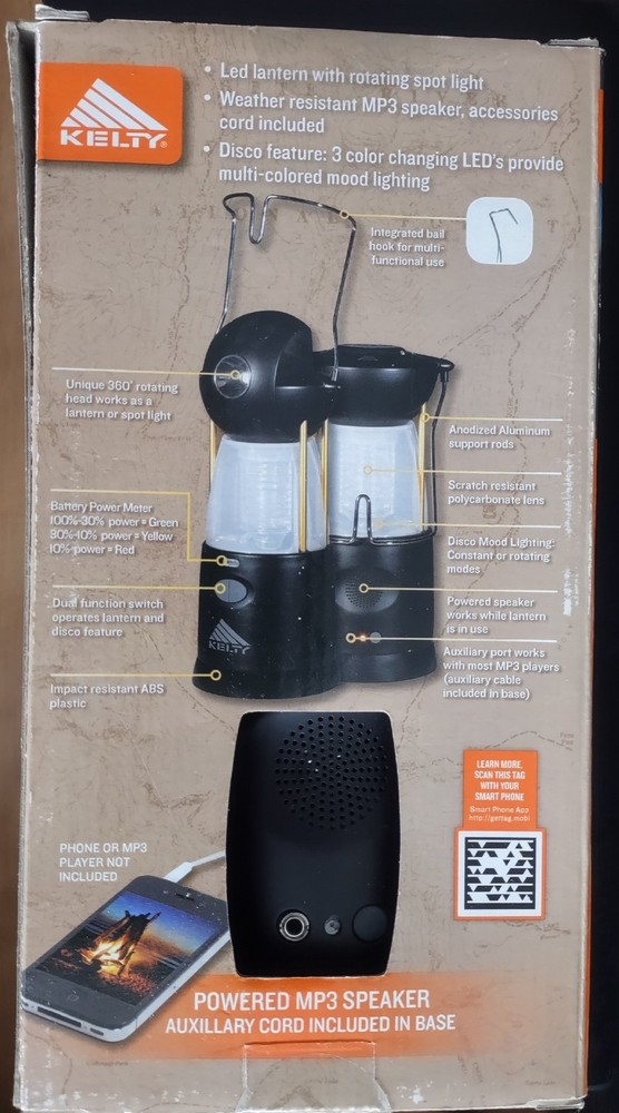 Kelty Camping Lantern Mp3 Multi Color Changing