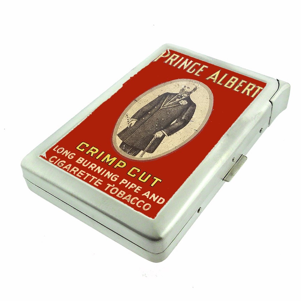 VNTG IMAGE  100's Size Cigarette Case w/built in lighter Wallet